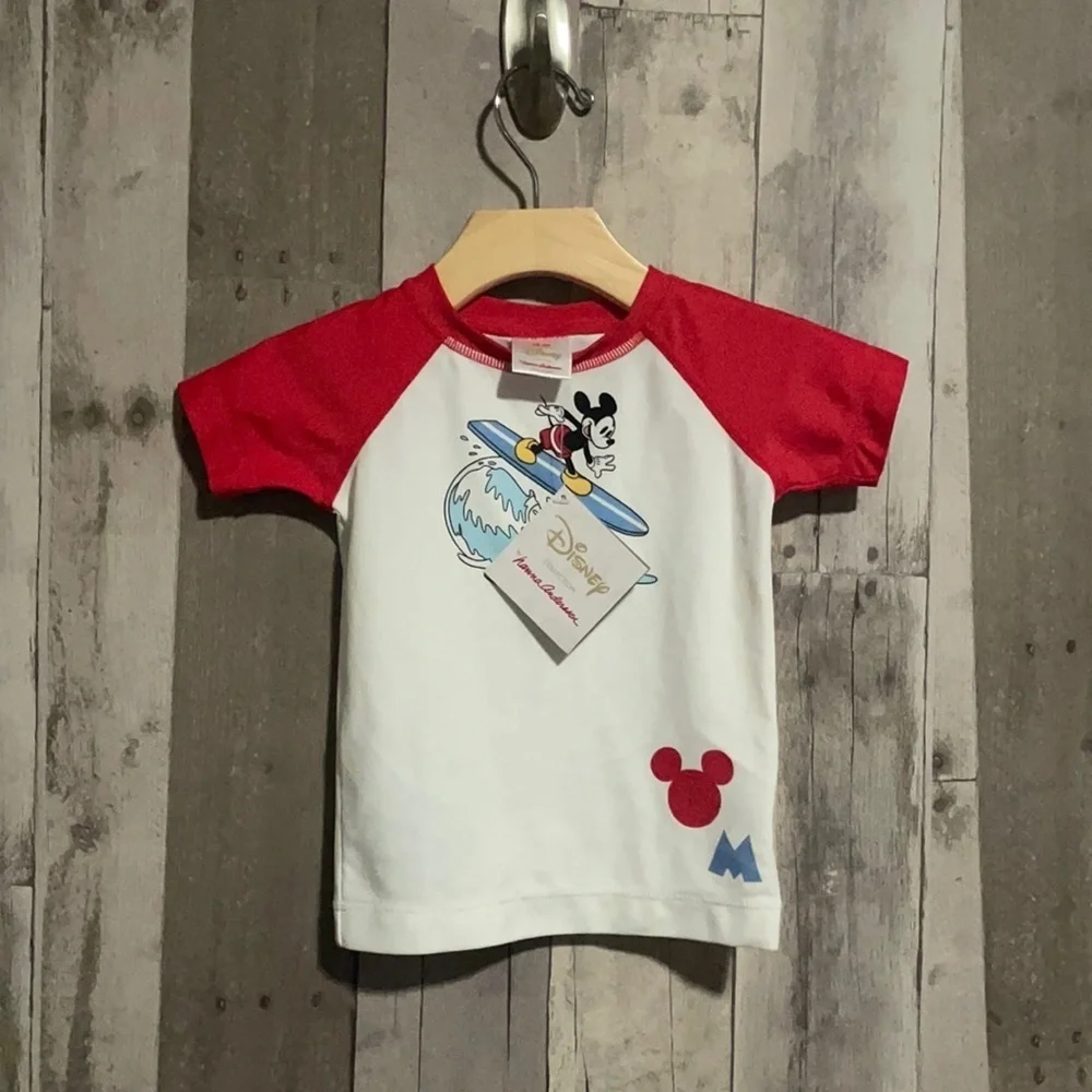 Hanna Andersson rashguard Mickey Mouse Disney swim NEW